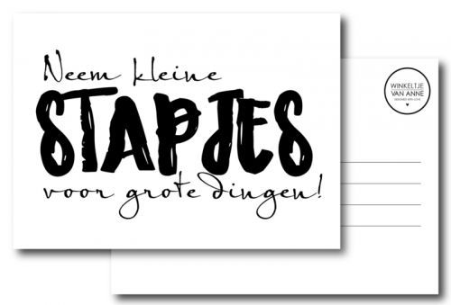 Kaart Neem kleine stapjes voor grote dingen!