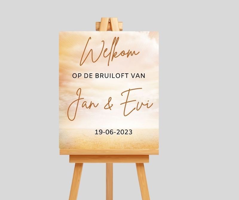 Welkomstbord Bruiloft