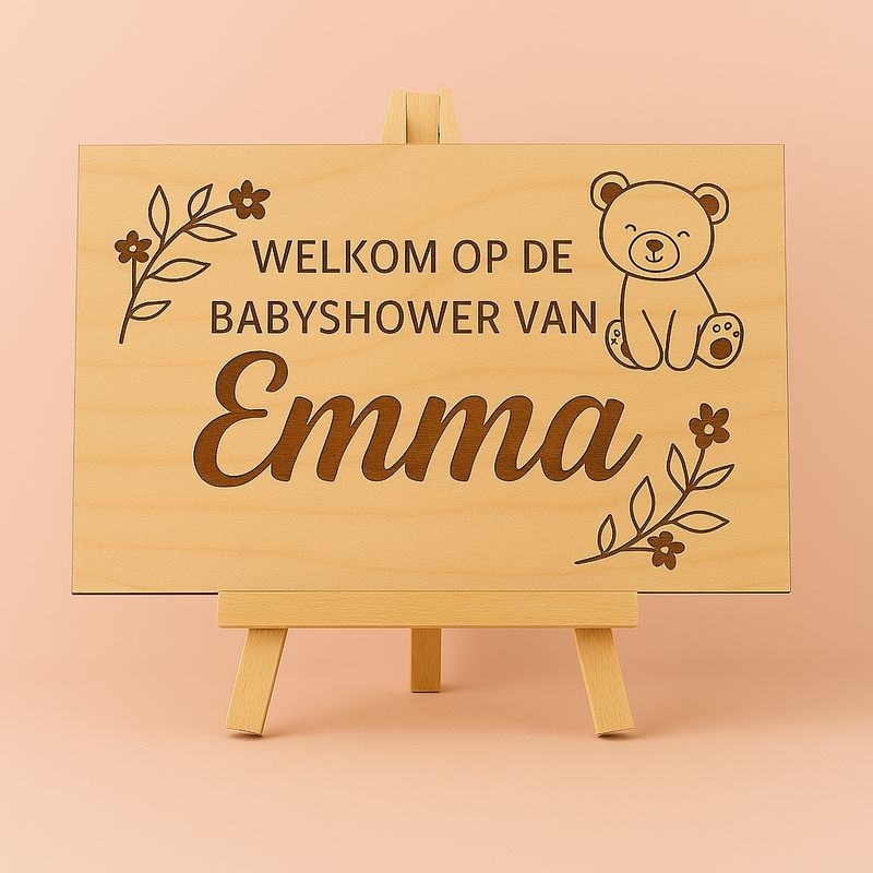 Lief welkomstbord voor babyshower