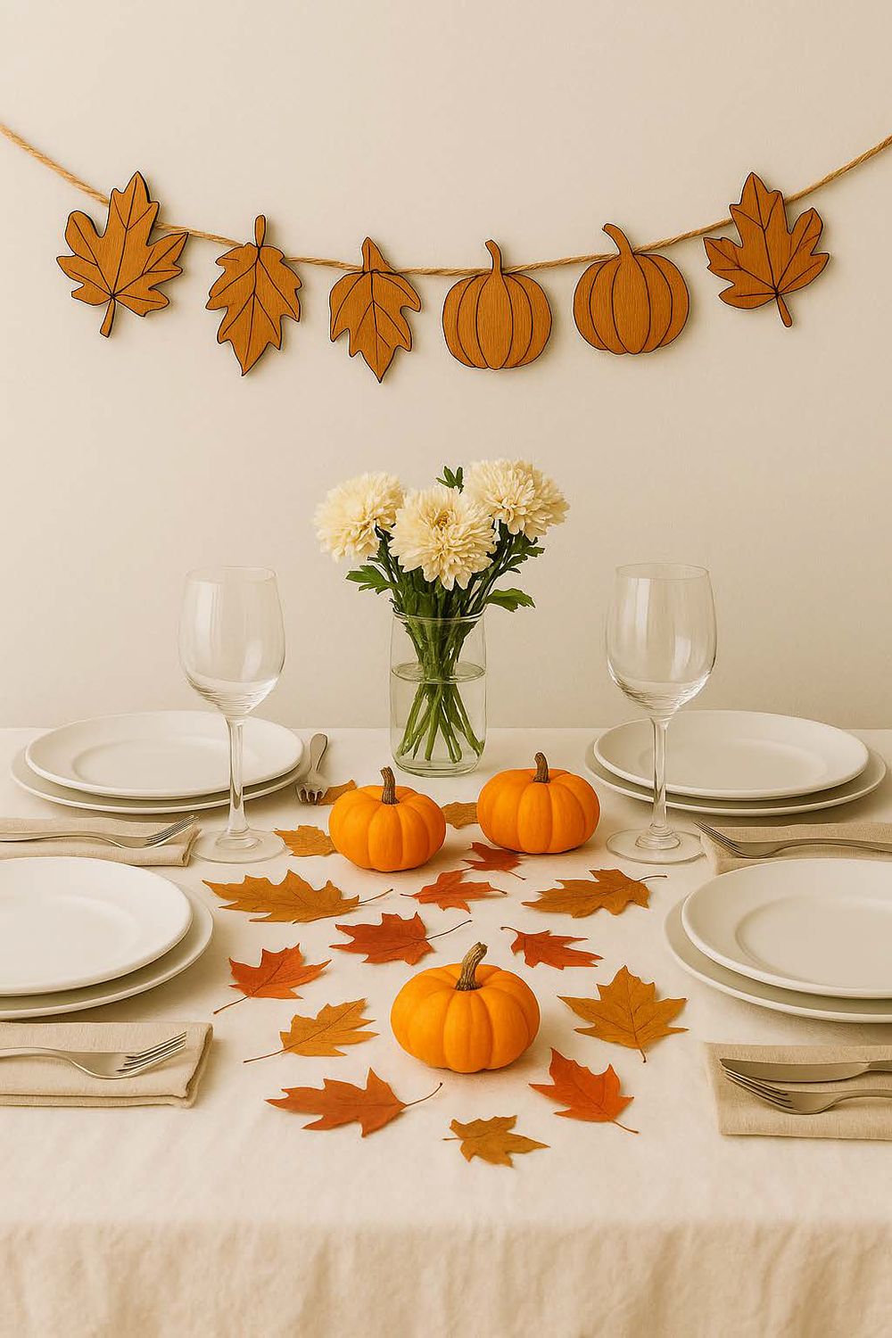 Herfstslinger Hout – Pompoenen & Bladeren