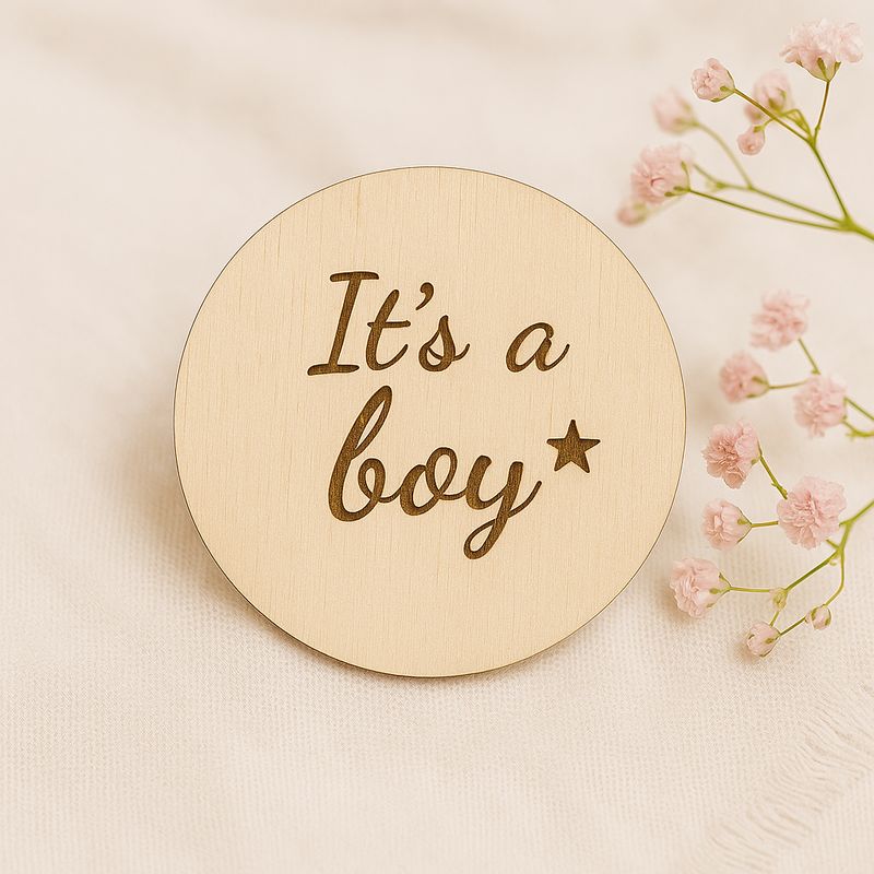Houten geboortebordje – It’s a boy Houten geboortebordje – It’s a boy