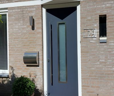 Strak rechthoekig huisnummer – RVS Strak rechthoekig huisnummer – RVS