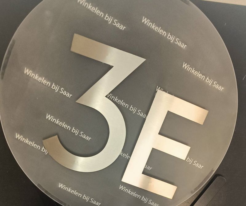 huisnummer rvs cijfer en letter