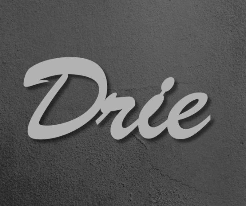 Huisnummer in geschreven stijl