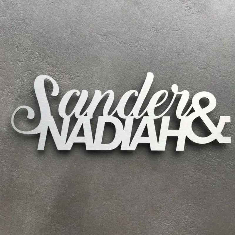 Naam op huis – 2 namen (incl. blinde bevestiging)