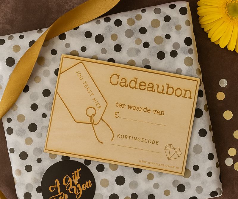 Cadeaubon van Winkelen bij Saar, het persoonlijke cadeau om zelf te kiezen