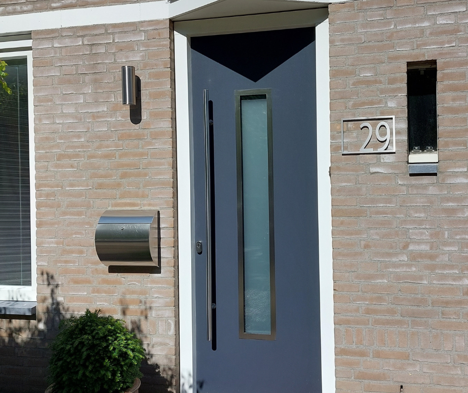 RVS huisnummer rechthoekig, strak en modern design