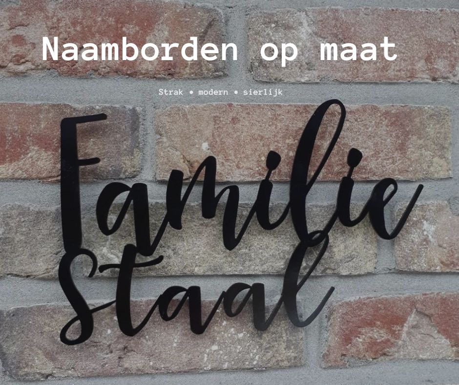 Zwart naambord 15 Zwart naambord 15