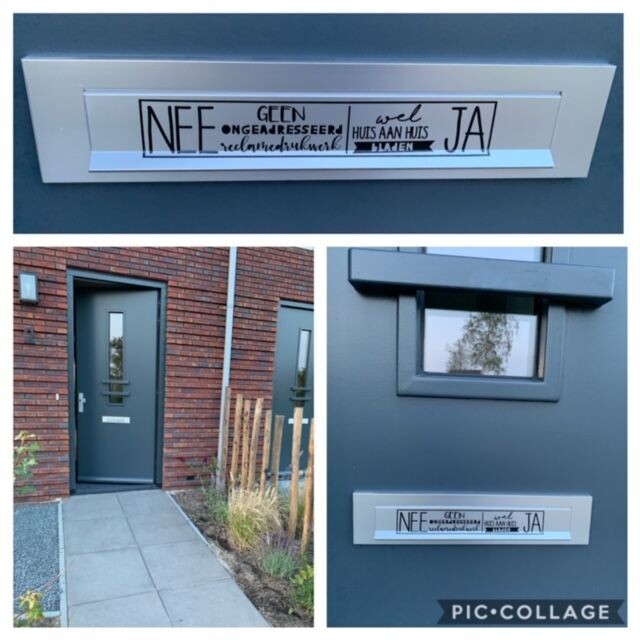 Brievenbus sticker NEE/NEE