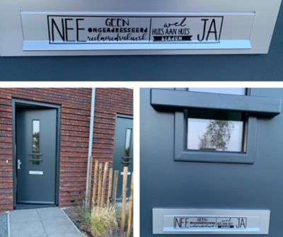 Brievenbus sticker NEE/JA