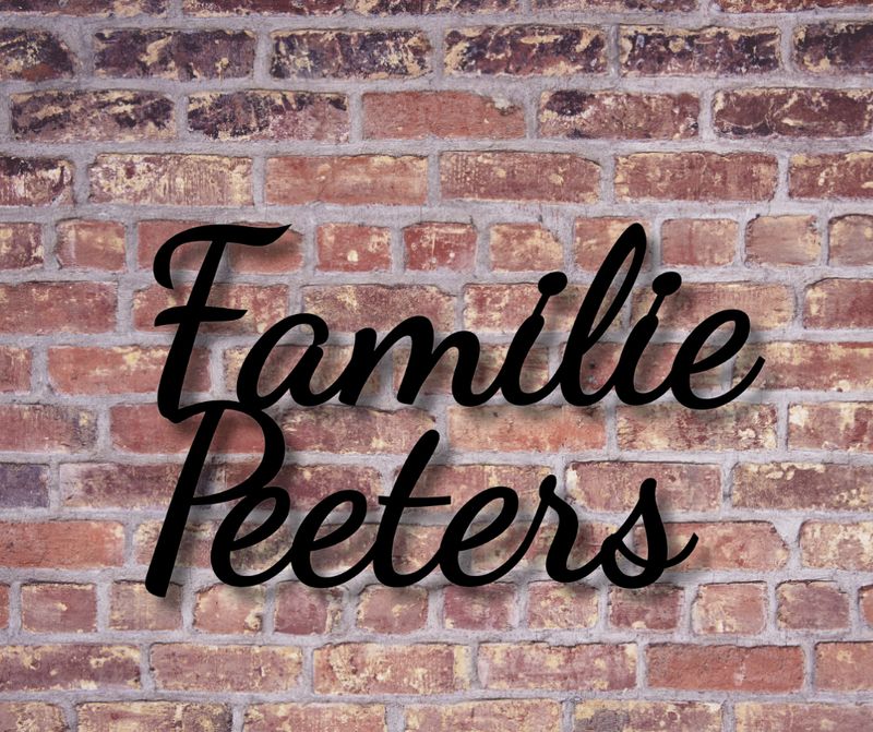 Zwart naambord met namen, stijlvol RVS naambord Zwart naambord met namen, stijlvol RVS naambord