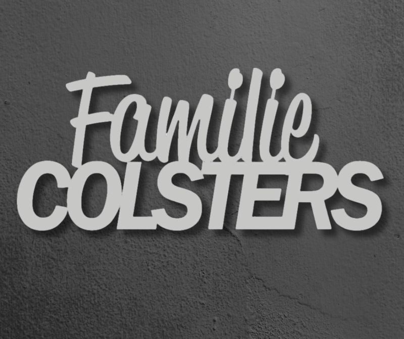 Naam op huis – familie + achternaam (incl. blinde bevestiging) Naam op huis – familie + achternaam (incl. blinde bevestiging)