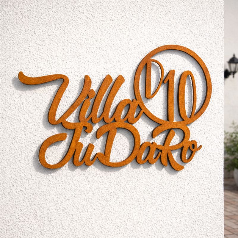 Naambord Cortenstaal