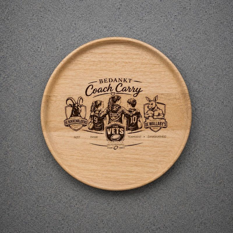 Ronde borrelplank coach