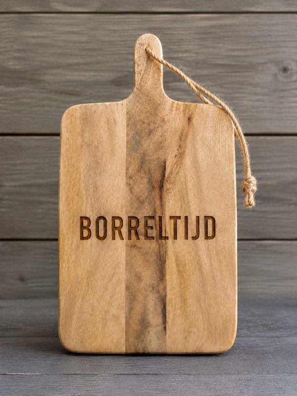 Houten borrelplank Borreltijd