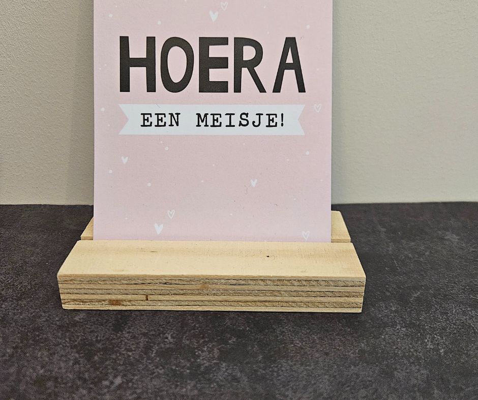 Wenskaart | Hoera een meisje Wenskaart | Hoera een meisje