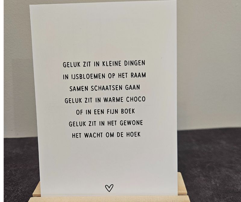 Wenskaart |Geluk zit in kleine dingen