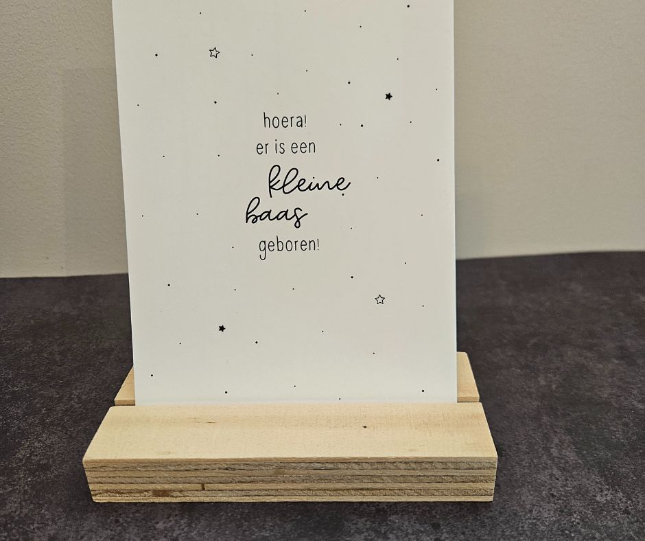 Wenskaart |Er is een kleine baas geboren Wenskaart |Er is een kleine baas geboren