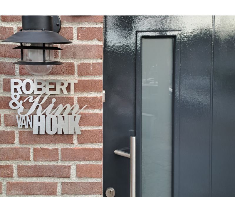 RVS naamborden en huisnummers