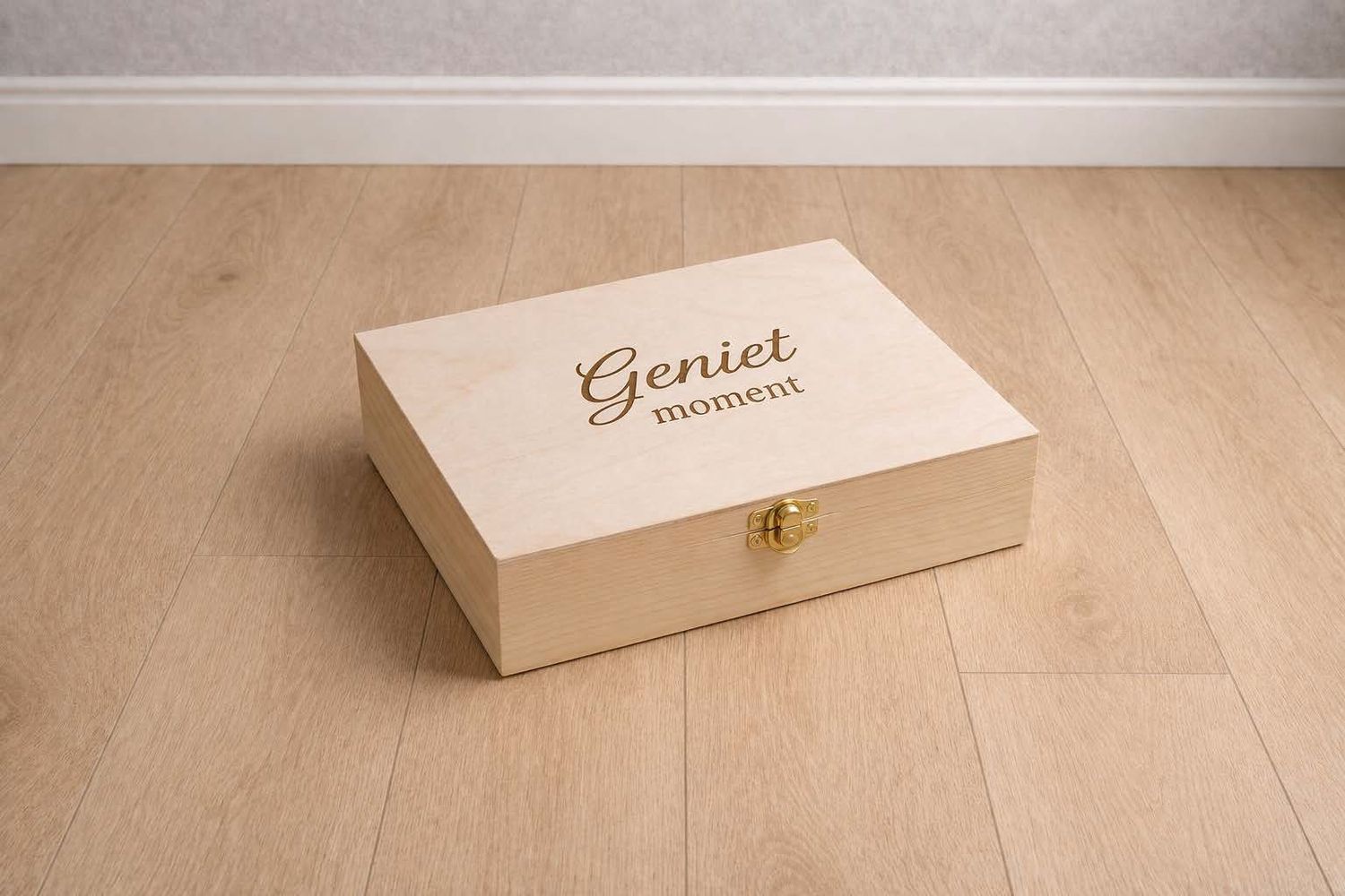 Houten theedoos Geniet moment Houten theedoos Geniet moment
