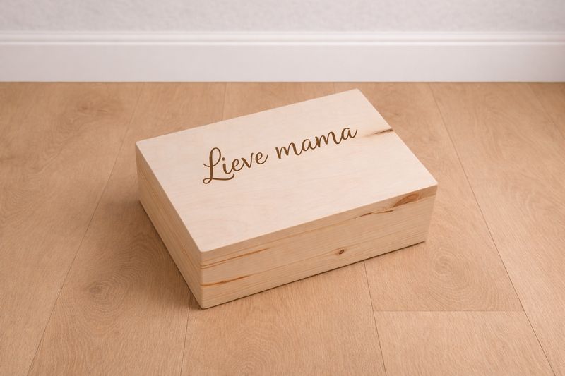 Houten cadeaubox Lieve mama, om zelf te vullen Houten cadeaubox Lieve mama, om zelf te vullen
