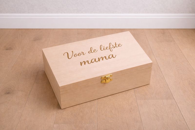 Houten theedoos Voor de liefste mama