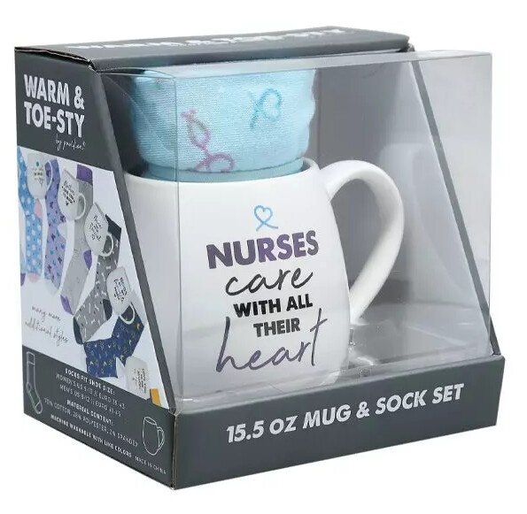 Nurses Care Mug &amp; Sock Set