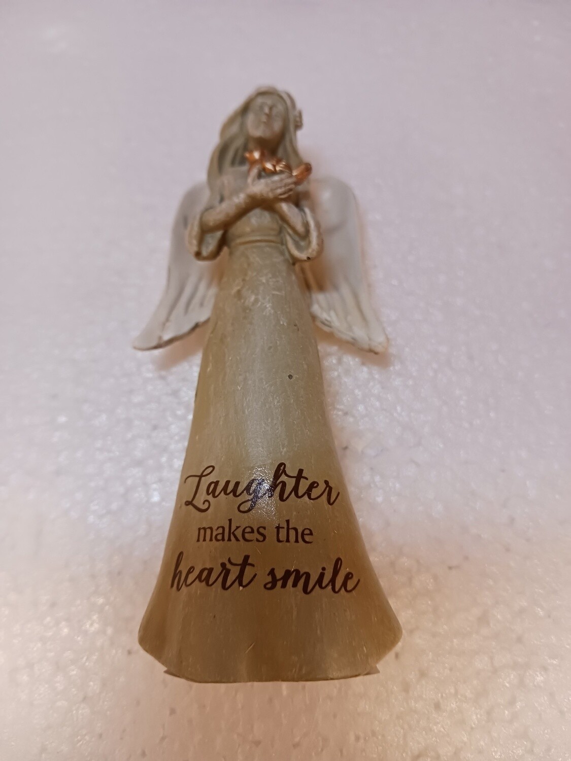 Heart of Gold Angel Figure 4&quot;, Style: Laughter