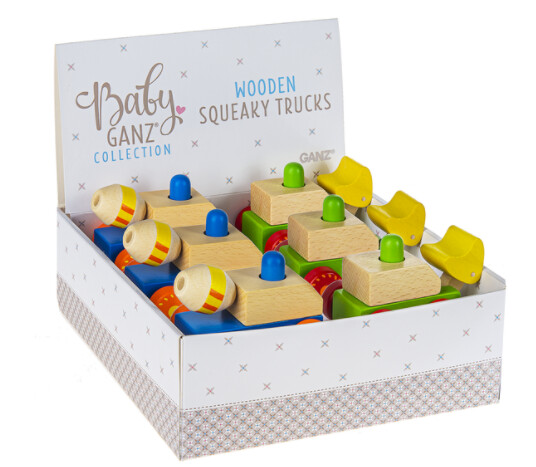 Wooden Squeaky Trucks