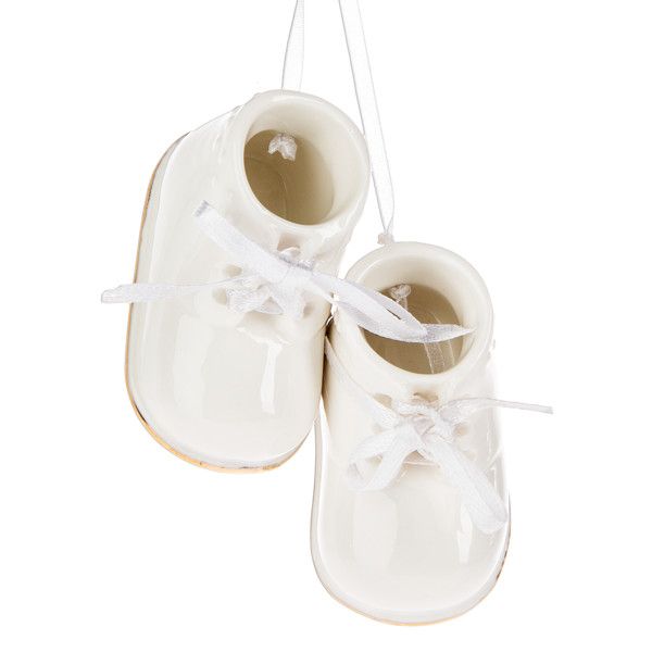 Personalized Baby Bootie Ornament Set