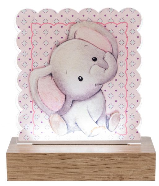 Light-up Elephant Table Top Decor (BABY - PINK)