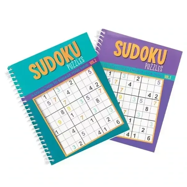 8" Spiral Sudoku Puzzle Book - 80 Pgs