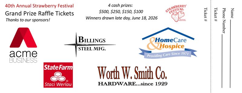Strawberry Festival 2026 Grand Prize Tickets