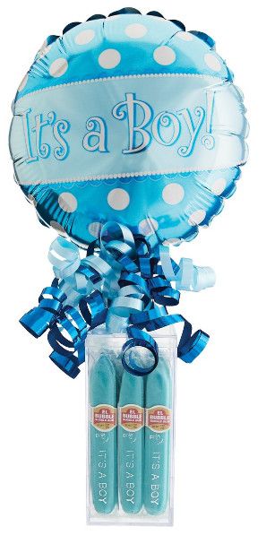 Kelliloon Baby Ballon w/Bubblegum Cigars, Style: Boy/Blue