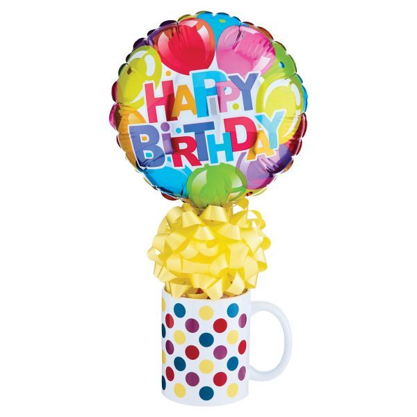 Birthday Kelliloon Polka Dot Mug w/Hard Candy