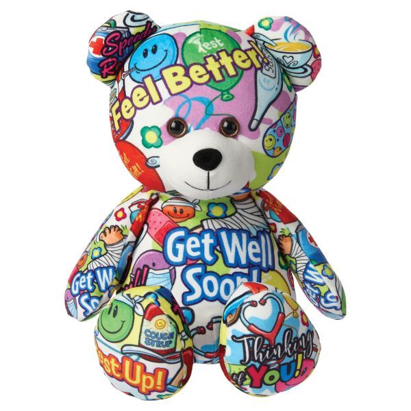 Get Well Graffiti Bear 14"
