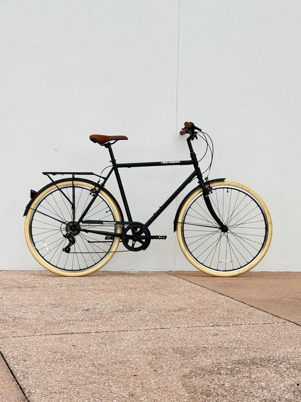 Retrospec Beaumont City Bike - 7 Speed Matte Black / L: 58cm