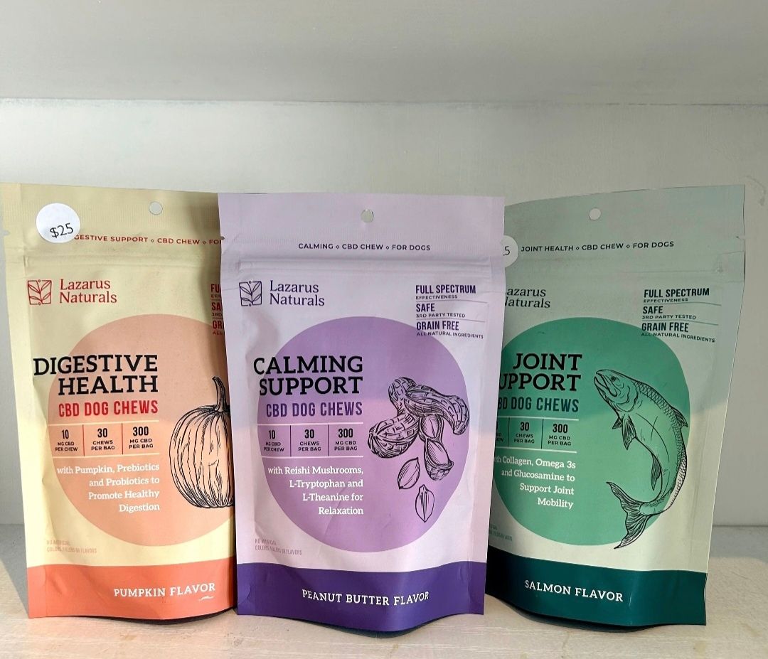CBD DOG TREATS &amp; OIL by Lazarus Naturals &amp; KOI CBD 
