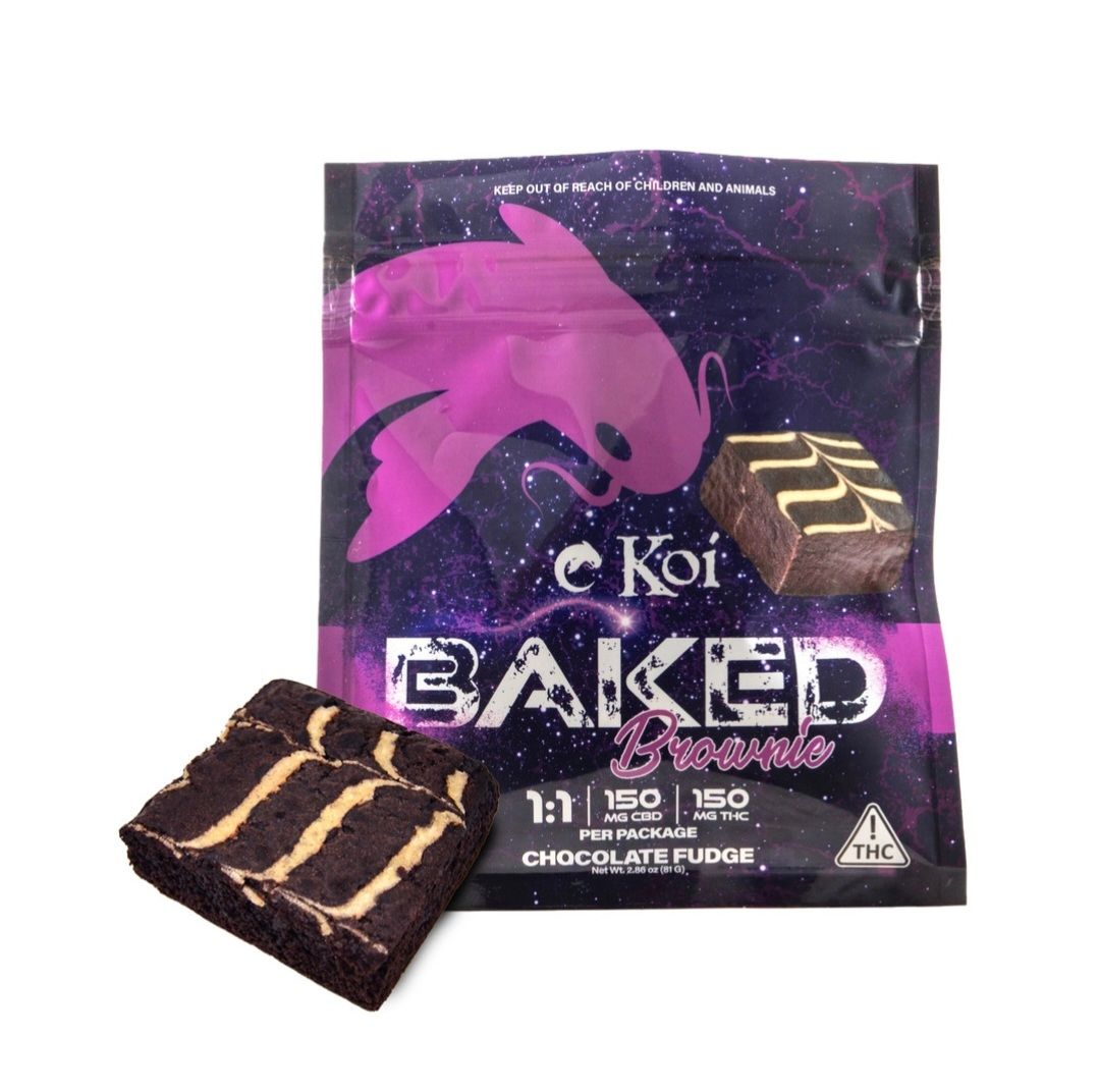 KOI 300mg D9/CBD Baked Brownie 