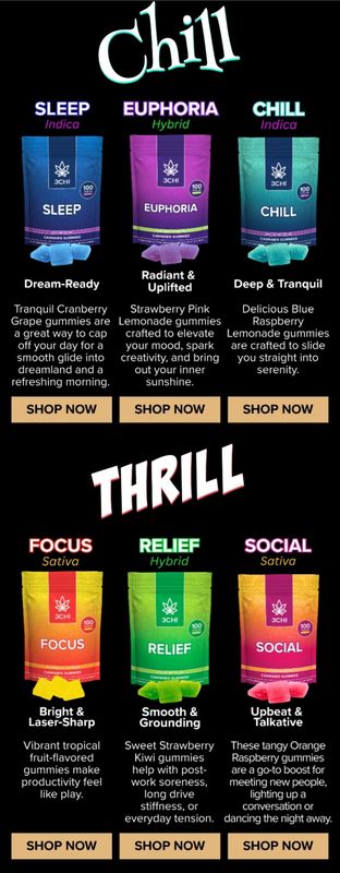 3CHI D9 Cannabis Gummies 5ct