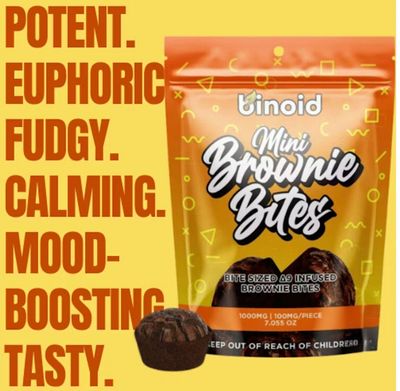 Binoid D9/CBD 100mg Brownie Chocolates 10ct 