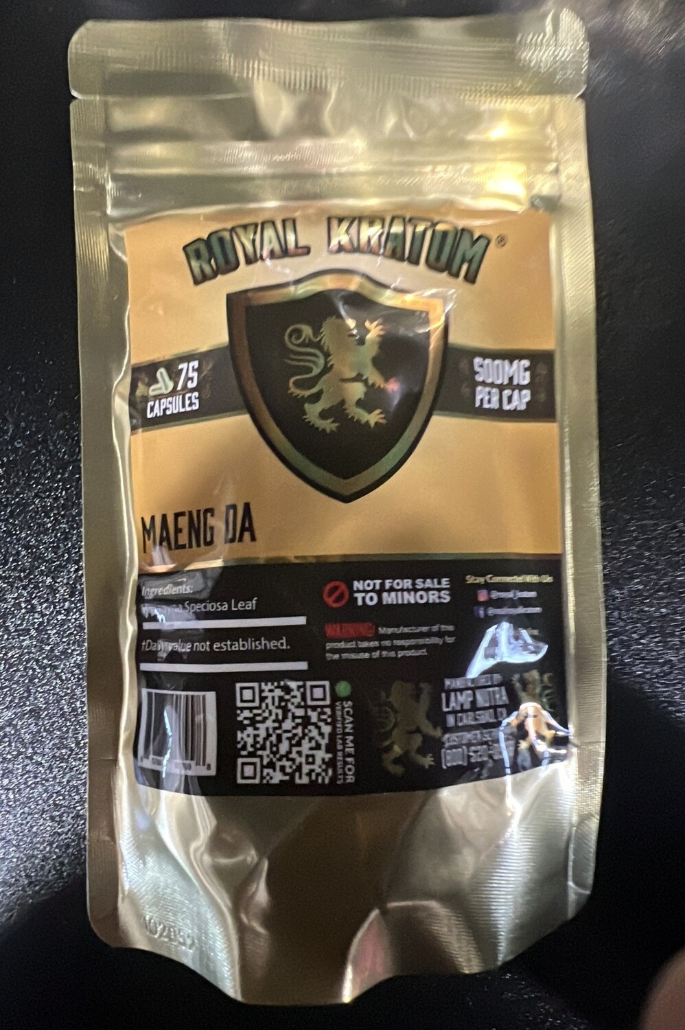 Royal Kratom Maeng Da 75ct