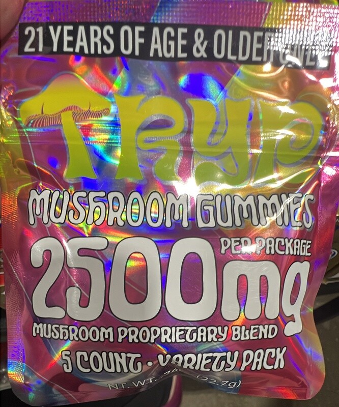 Tryp Mushroom Gummies 2500mg Varity Pack