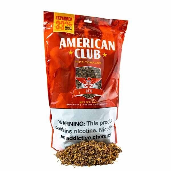 AMERICAN CLUB PIPE TOB 16oz, FLAVOR: RED