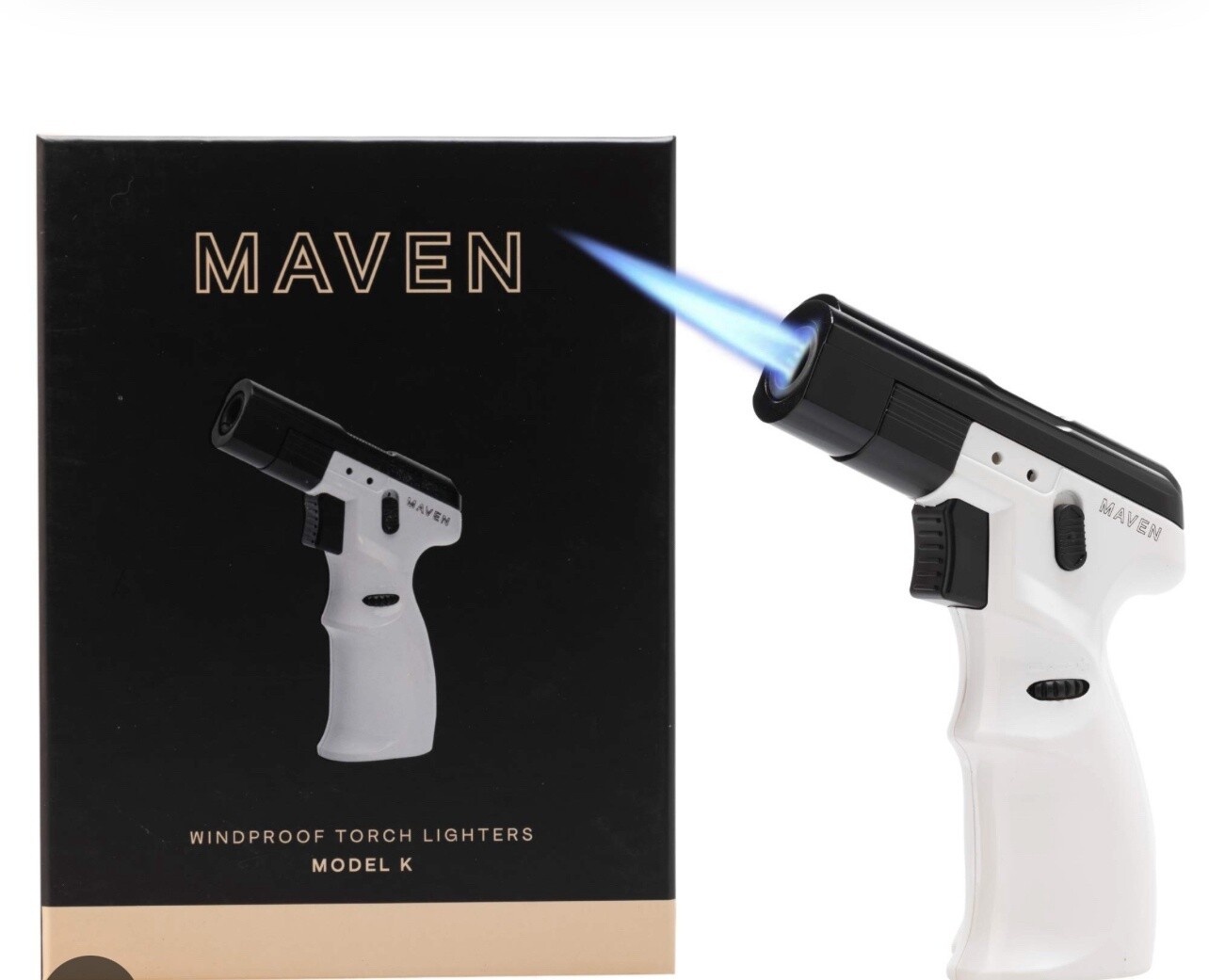 MAVEN Model K Torch Lighter White