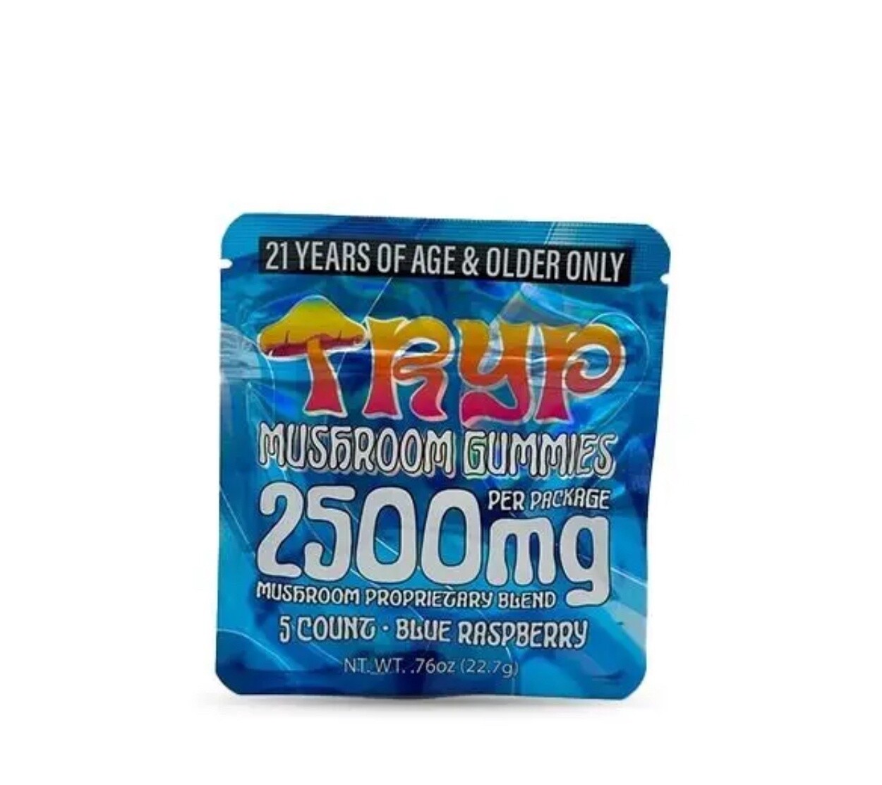 Tryp Mushroom Gummies 2500mg Blue Raspberry