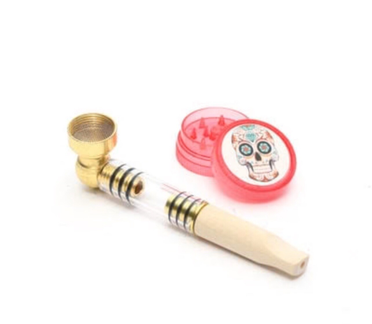 High Quality PIPE 3 in 1 Natural wood Glass Gold Metal 12 pcs Box