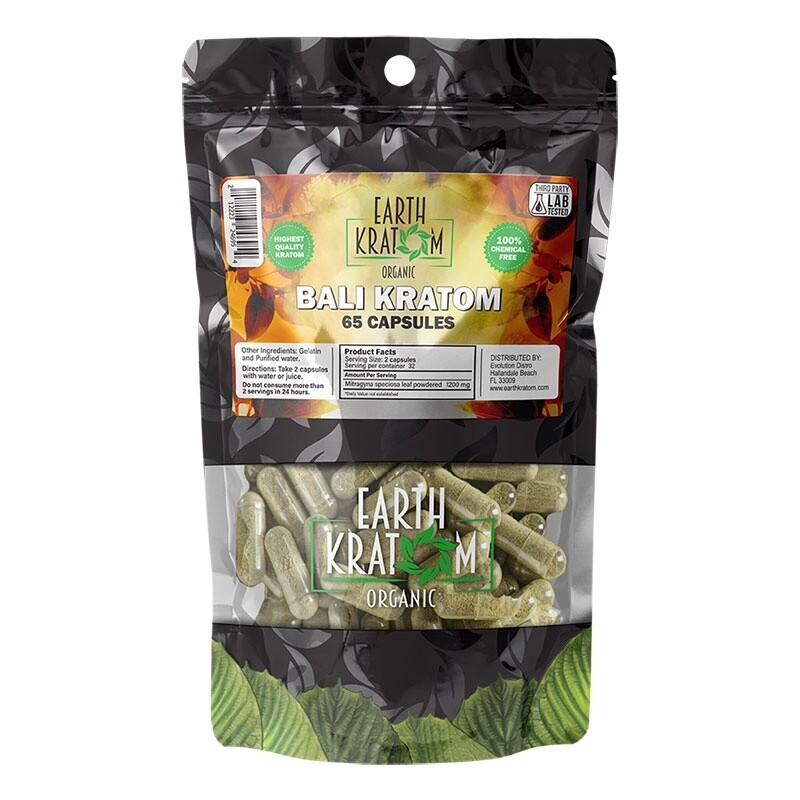 EARTH KRATOM 65 CAPS, FLAVOR: BALI