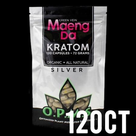 OPMS SILVER KRATOM 120 CAPS, FLAVOR: MAENG DA