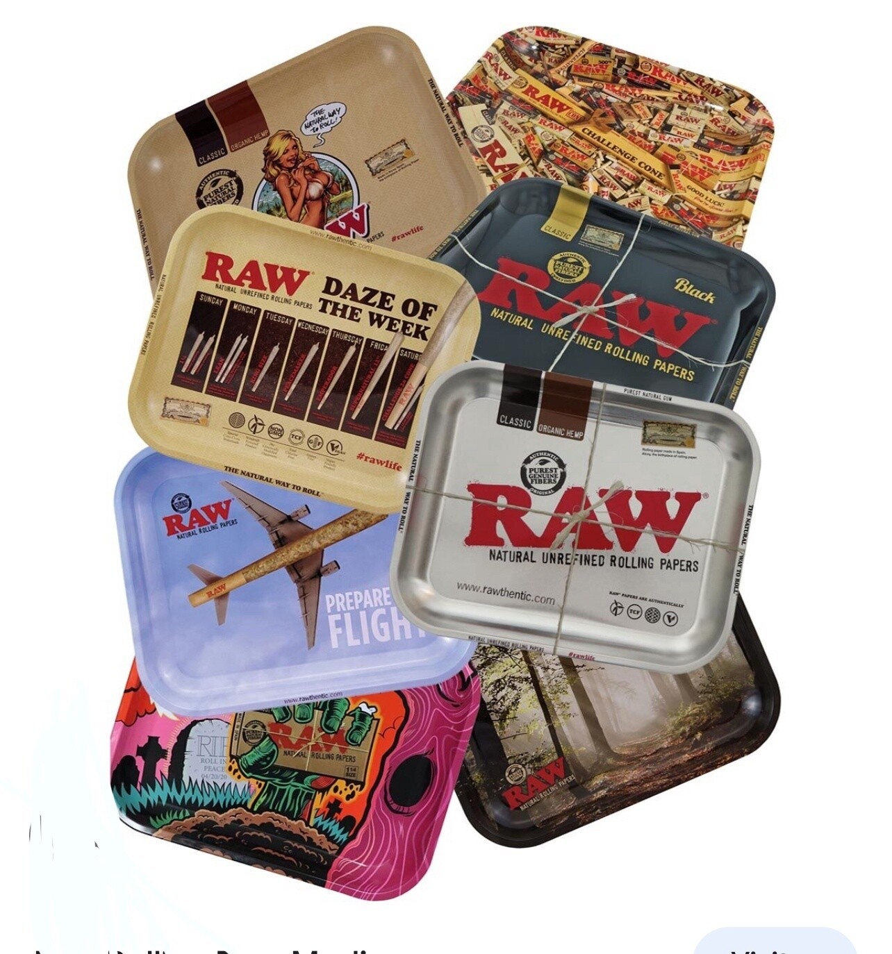 Rolling Tray Metal Medium
